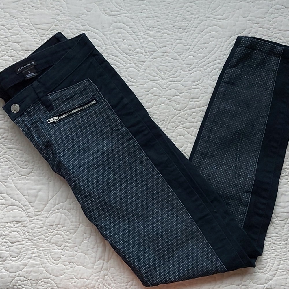 Club Monaco two toned Jean with zipper detail